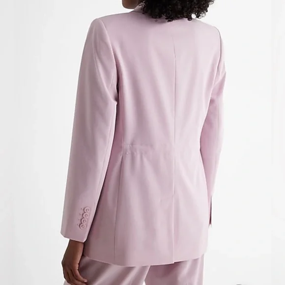 Express XS soft pink double breast blazer - Picture 4 of 8